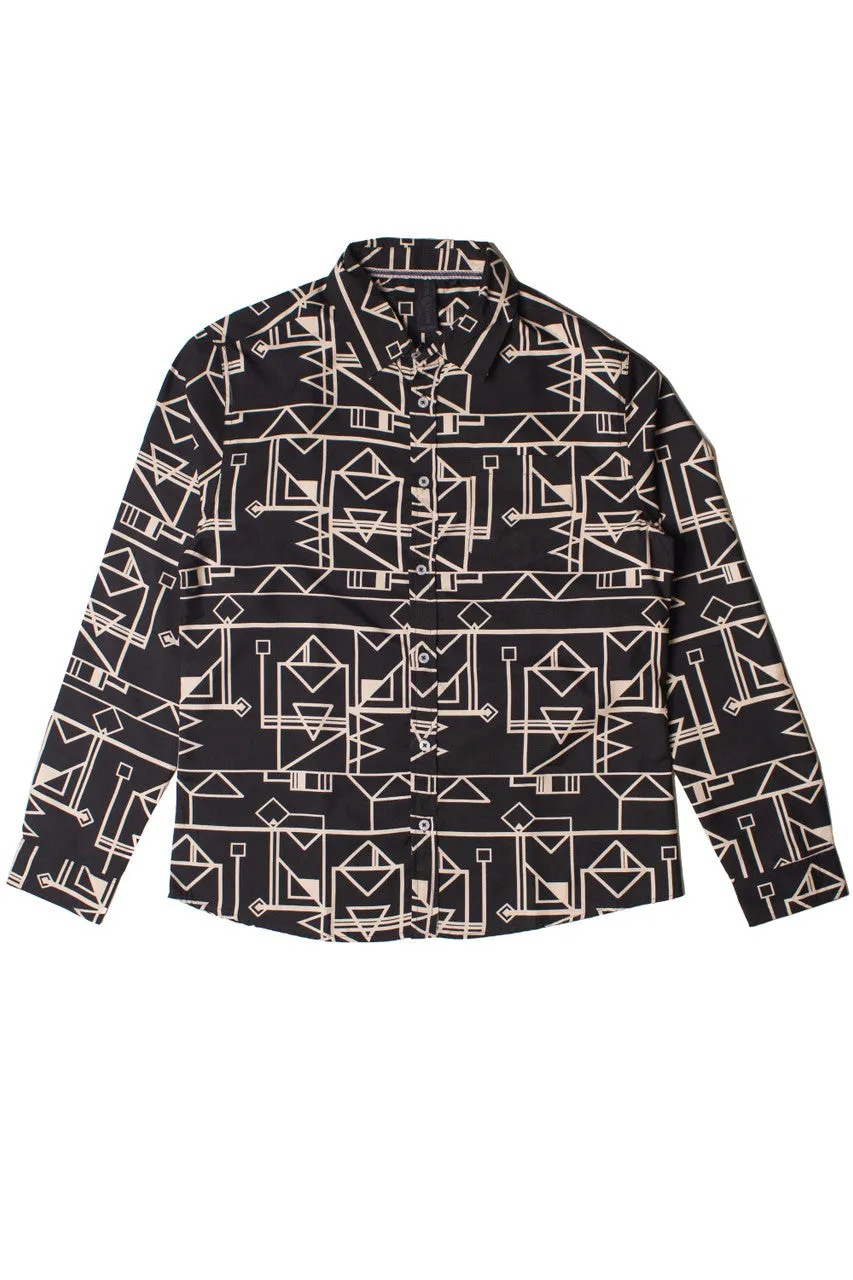 70's Geometric Button Up Shirt