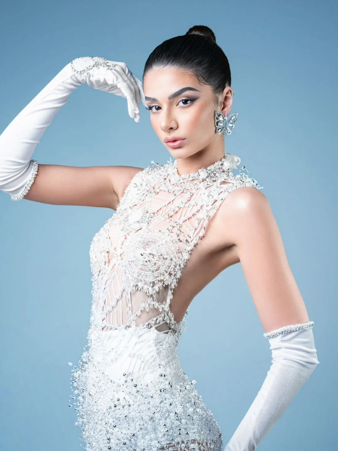 Adalee White Spider Wedding Gown