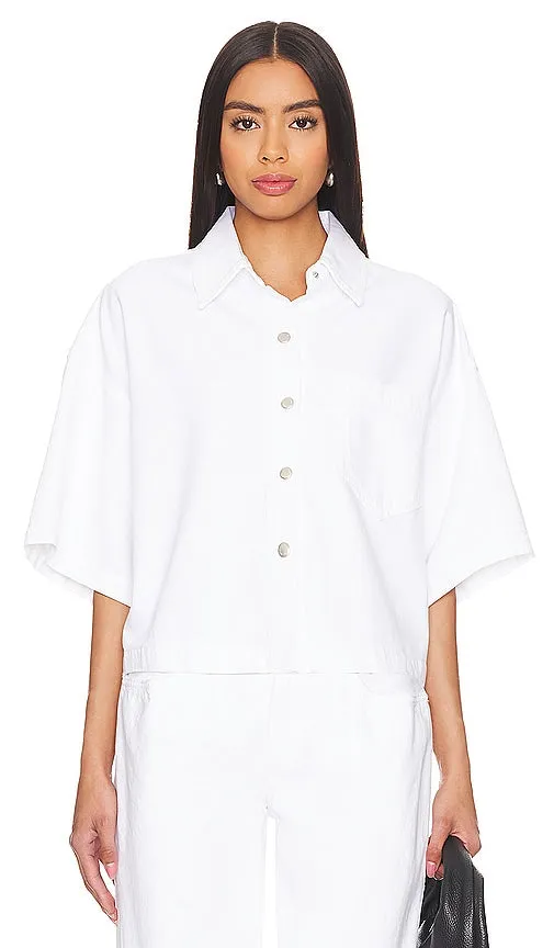AGOLDE Rona Box Shirt in White