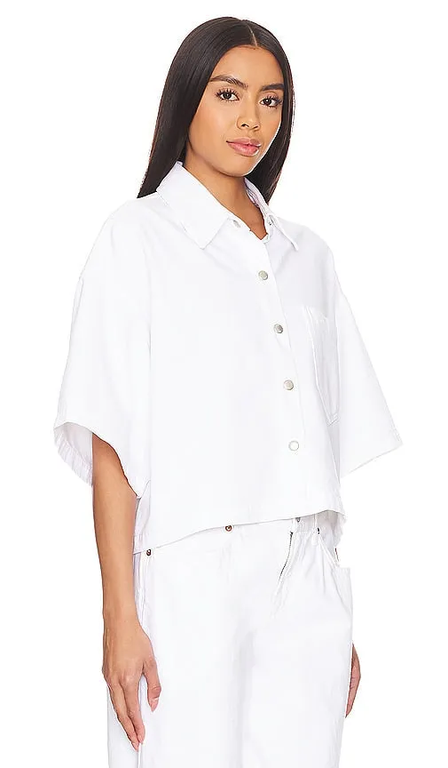 AGOLDE Rona Box Shirt in White