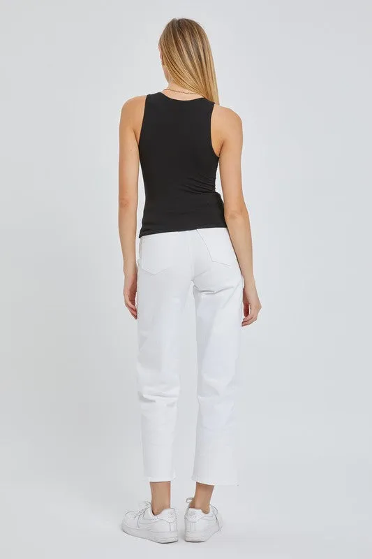 Basic High Neck Tank-Black