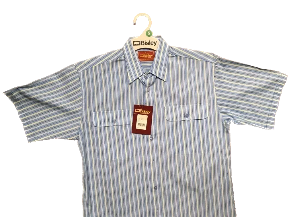 BISLEY SHORT SLEEVE SHIRT Everyday Casual Business Work Cotton Blend Check