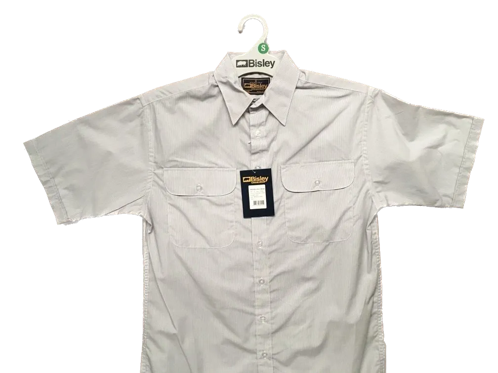 BISLEY SHORT SLEEVE SHIRT Everyday Casual Business Work Cotton Blend Check