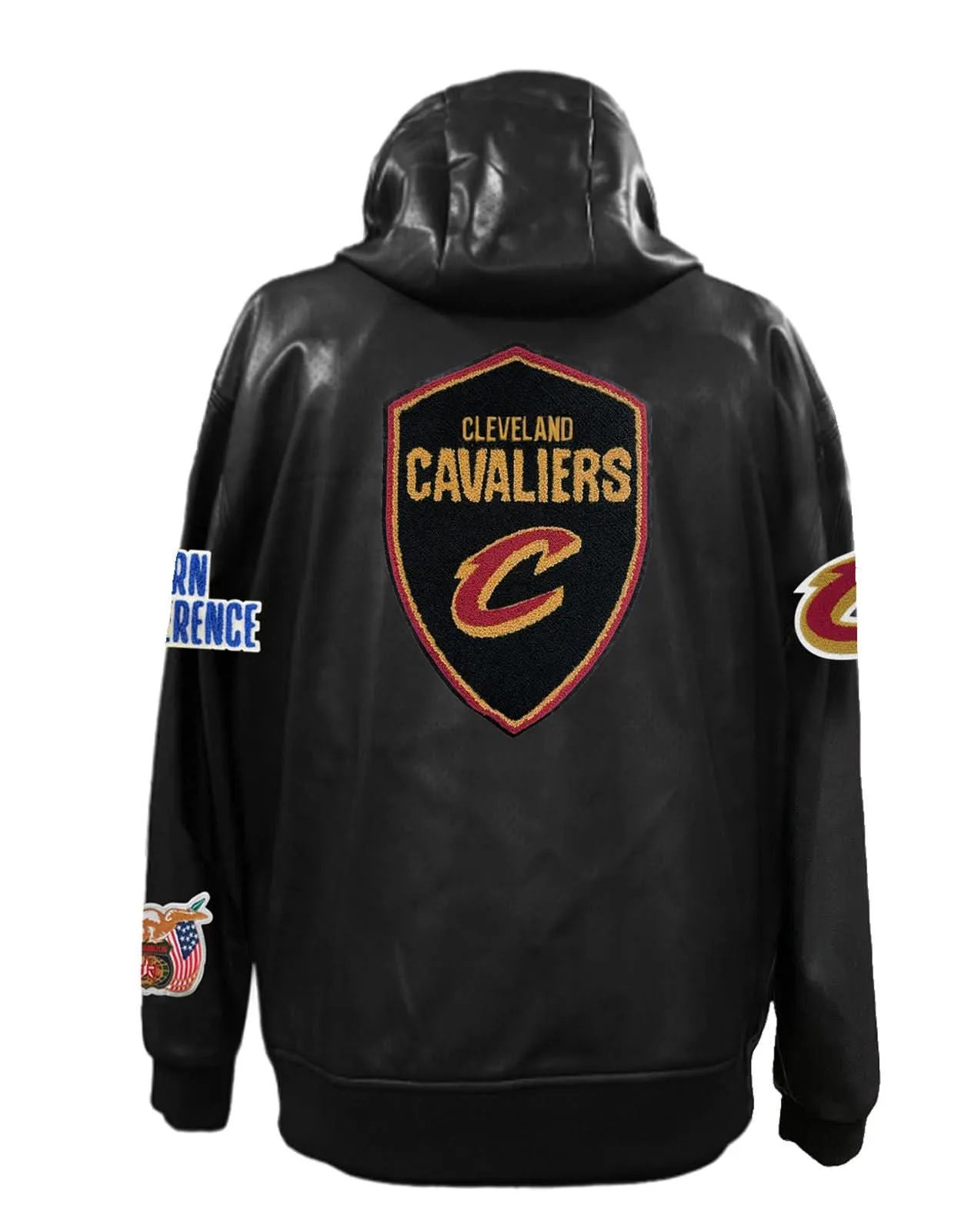 CLEVELAND CAVALIERS LIGHTWEIGHT VEGAN ZIP-UP HOODED JACKET