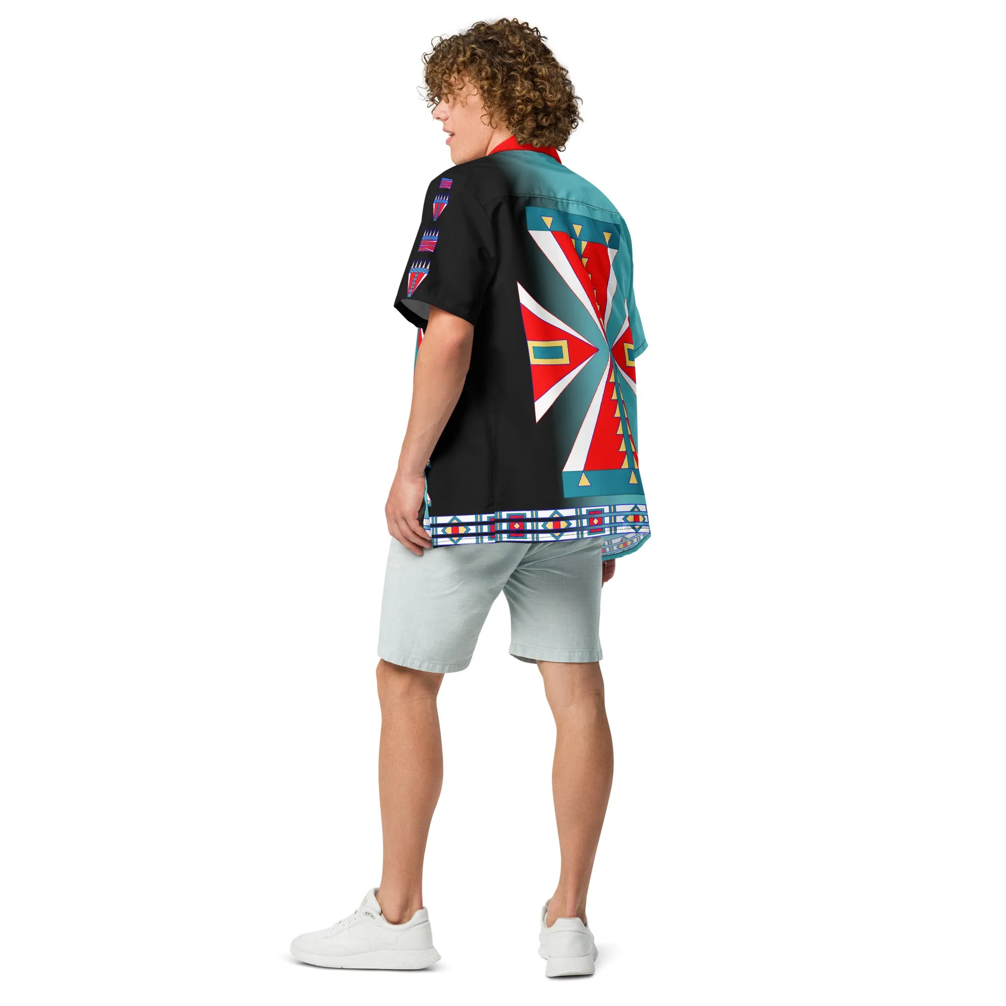 Courage Turquoise Unisex button shirt