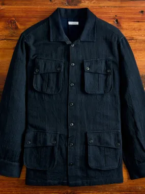 Dani Jacket in Iron/Indigo Herringbone