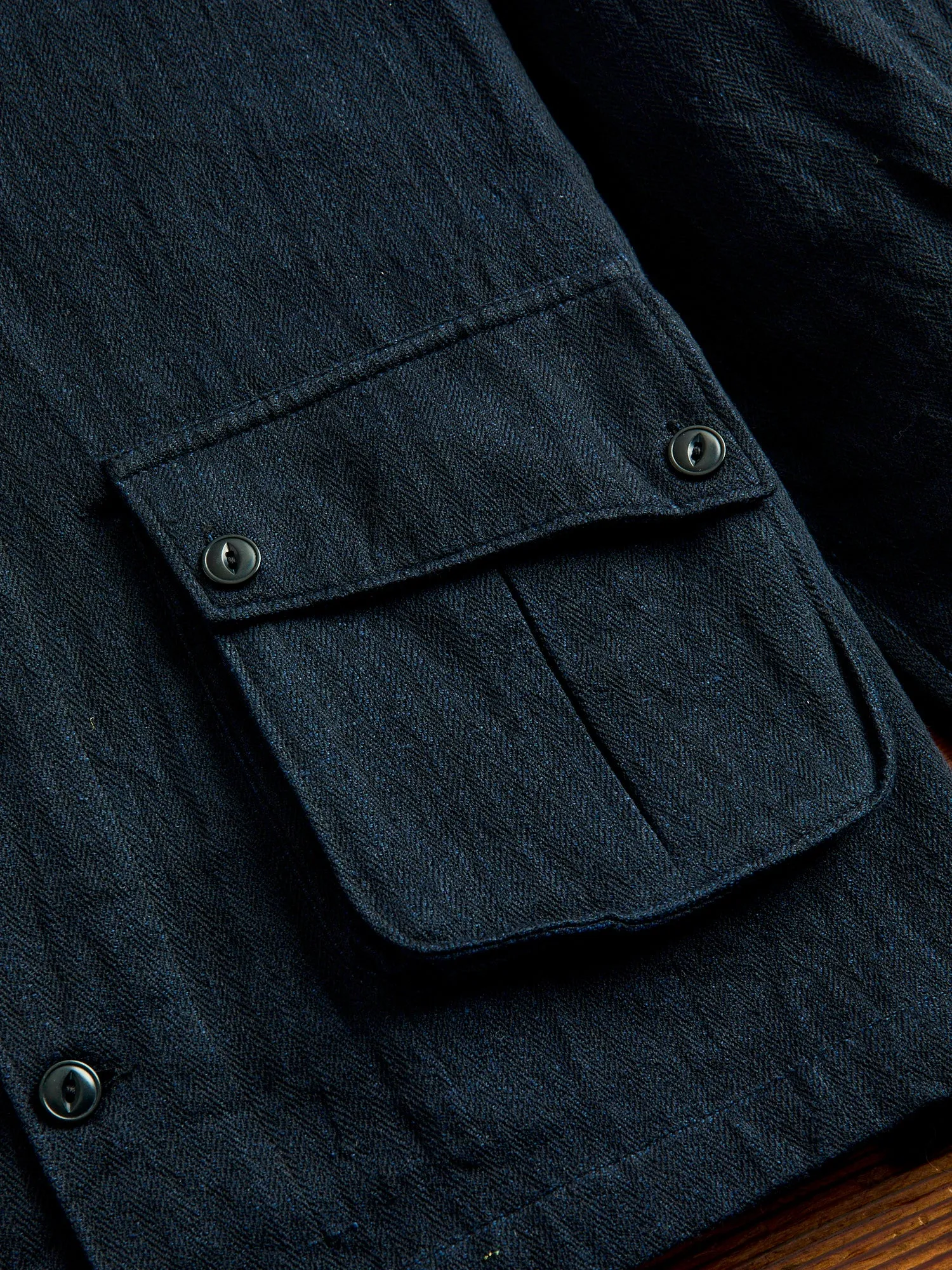 Dani Jacket in Iron/Indigo Herringbone