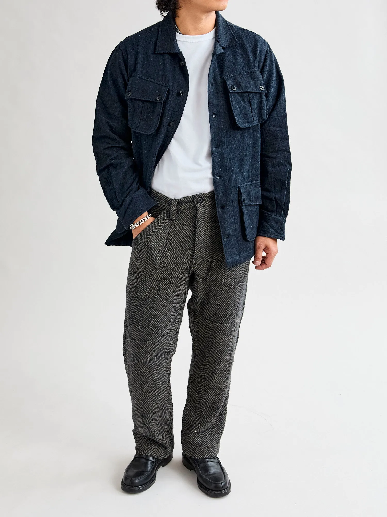 Dani Jacket in Iron/Indigo Herringbone