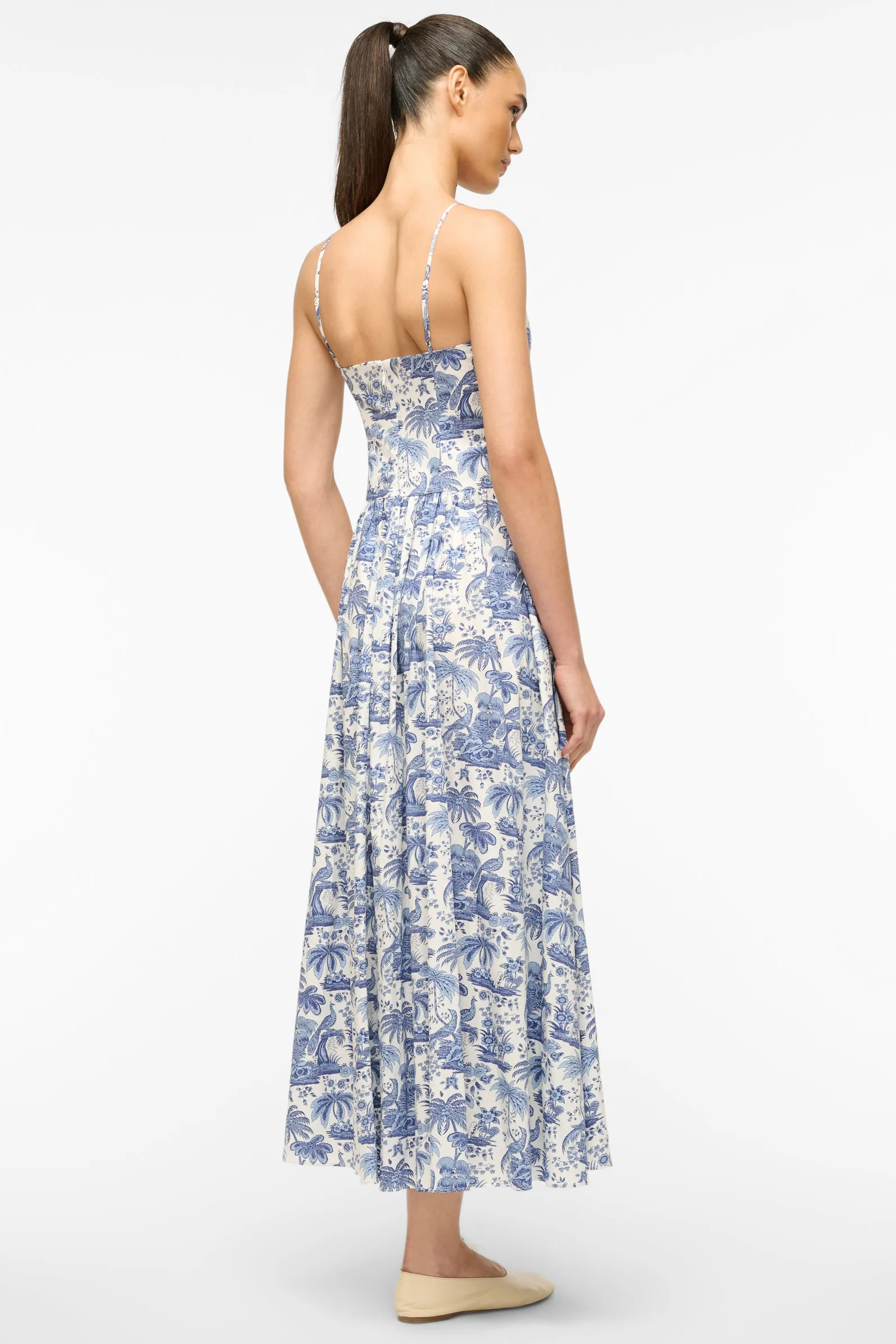 Dena Dress Blue Toile