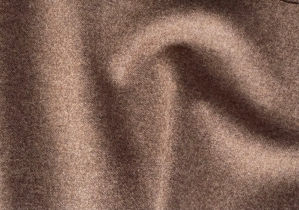 Earthy Heathered Walnut Brown Wool Flannel