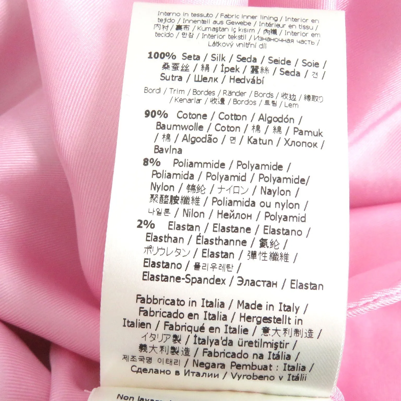 Fendi Versace Silk Cotton Blouson Pink 48