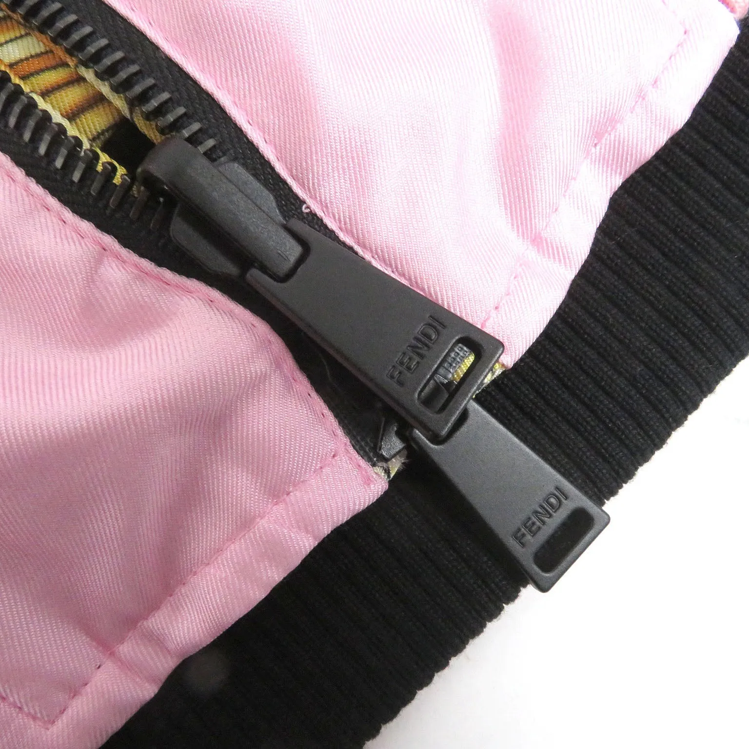 Fendi Versace Silk Cotton Blouson Pink 48