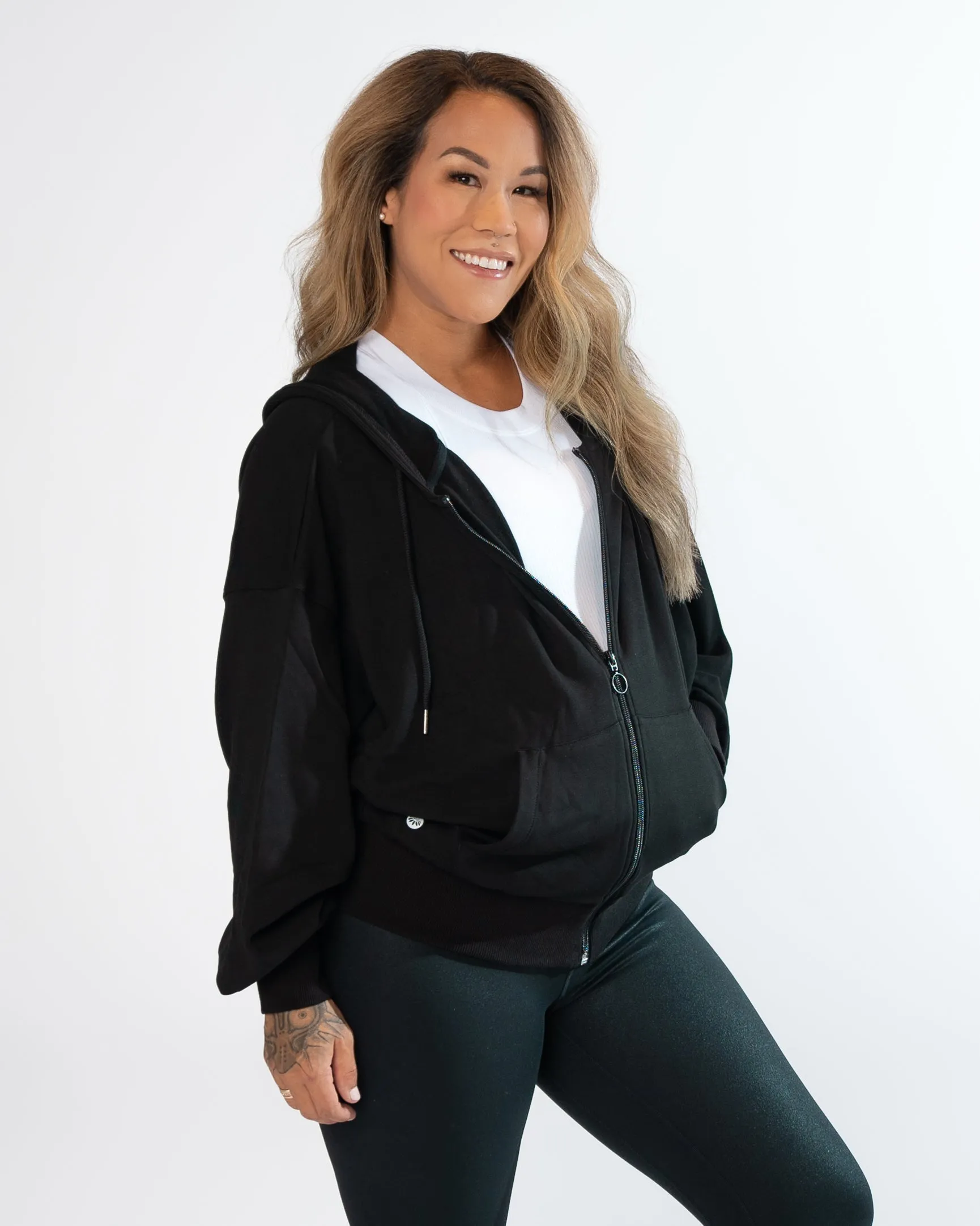 Gabi Zip Up - Black