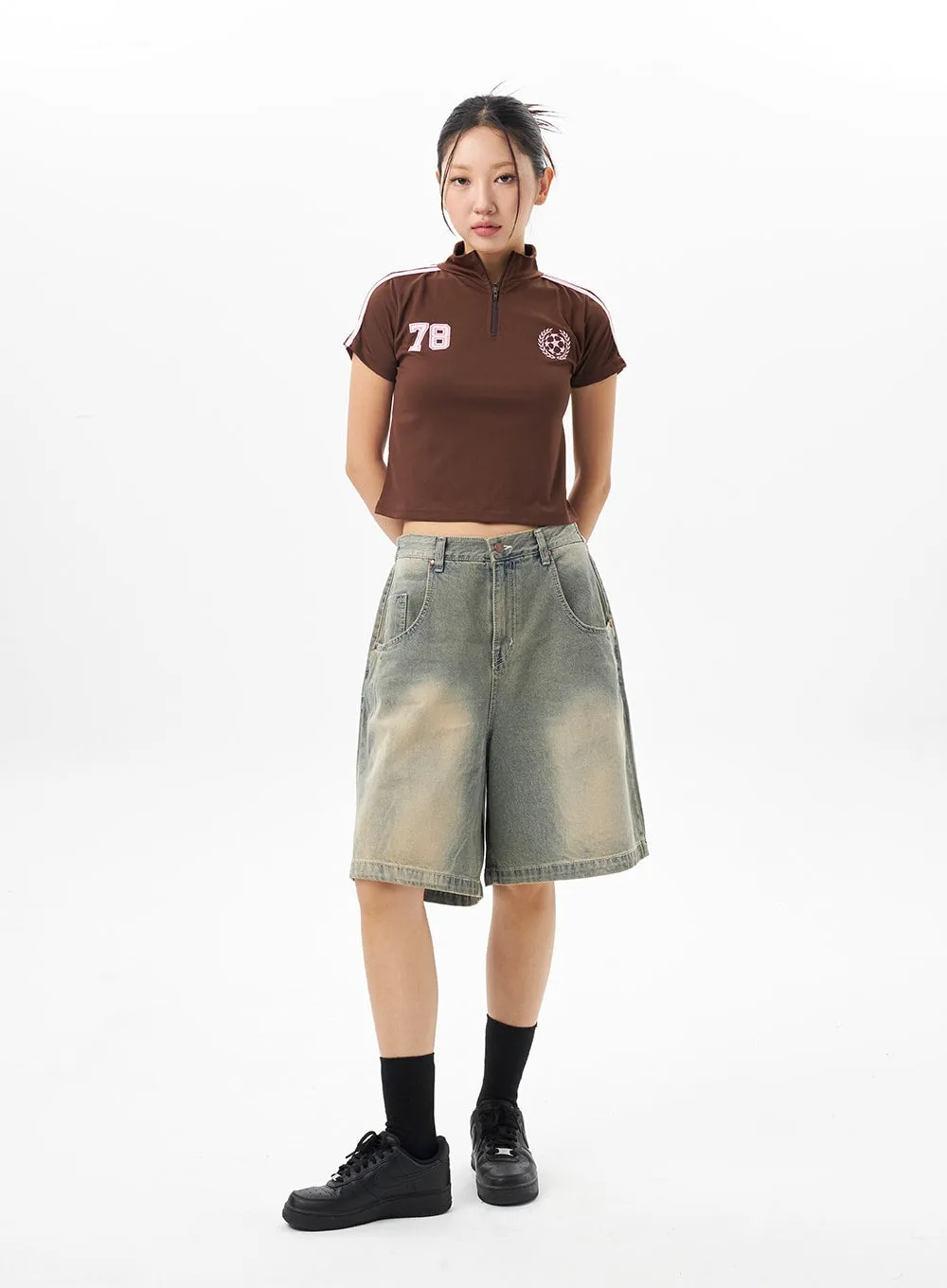 Half Zip-Up Tee CU316