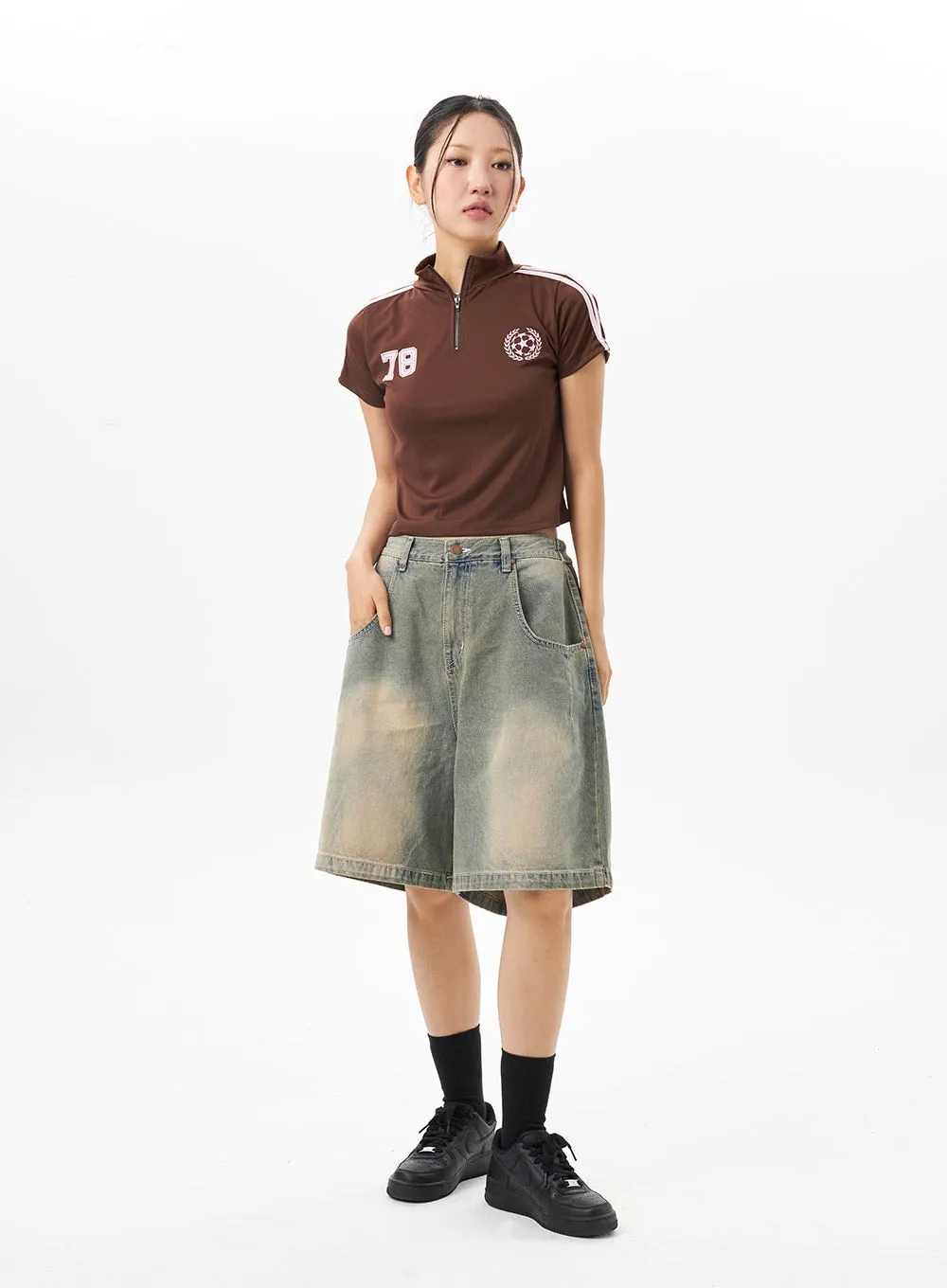 Half Zip-Up Tee CU316