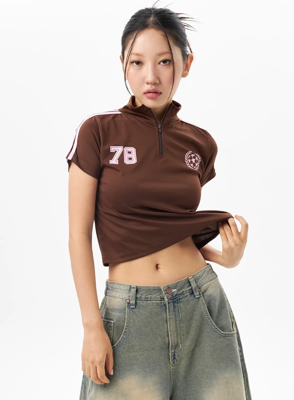 Half Zip-Up Tee CU316