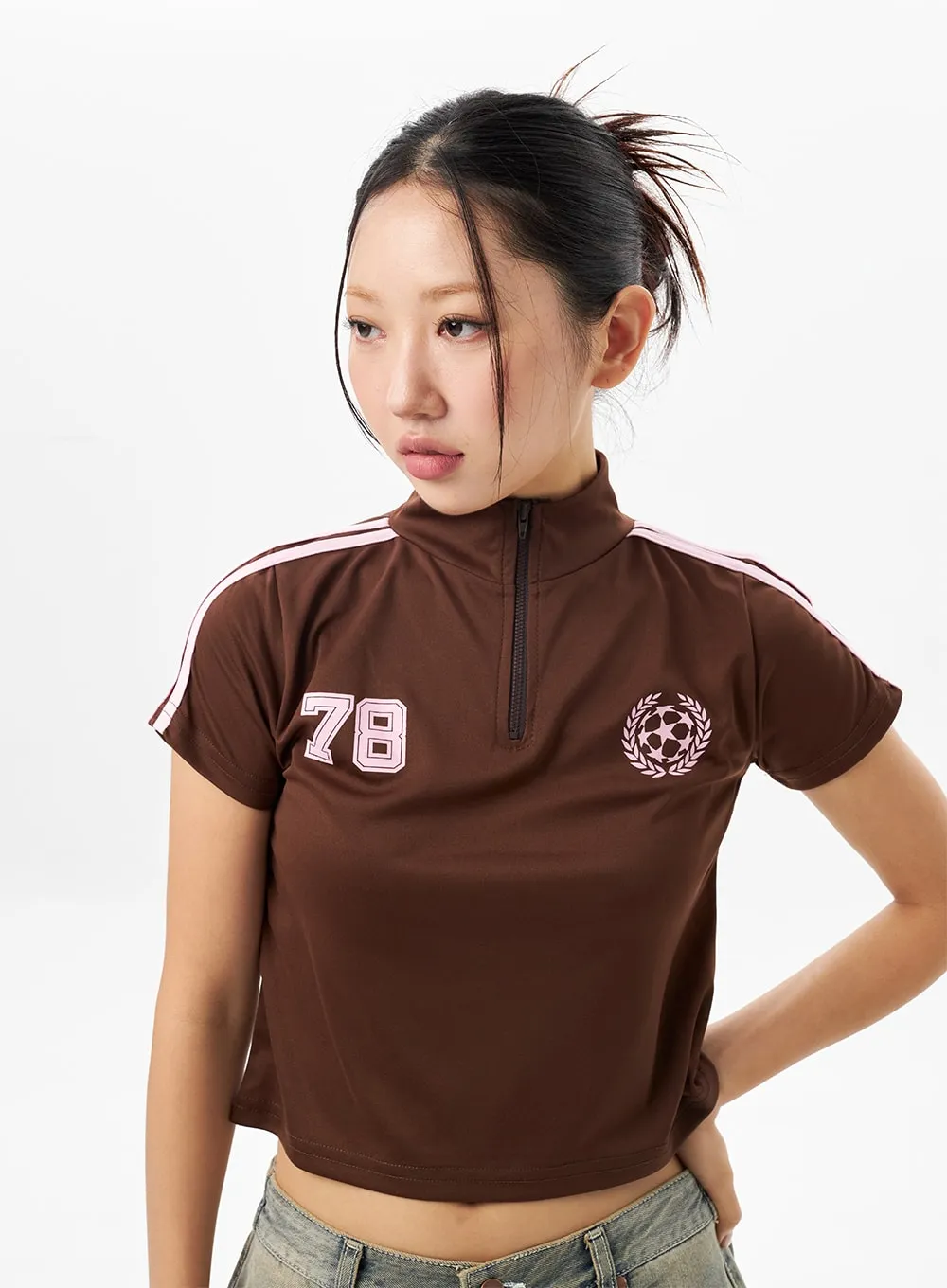 Half Zip-Up Tee CU316