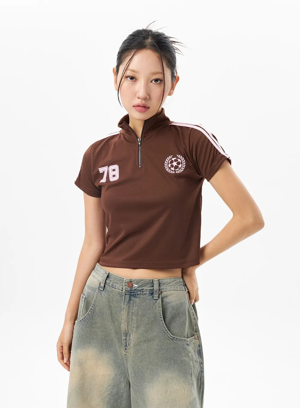 Half Zip-Up Tee CU316