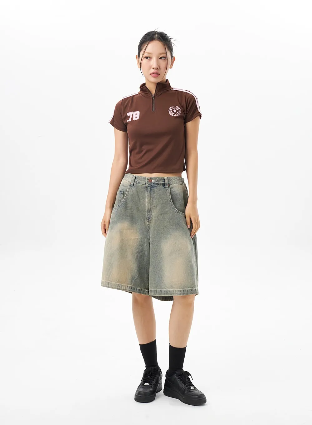 Half Zip-Up Tee CU316