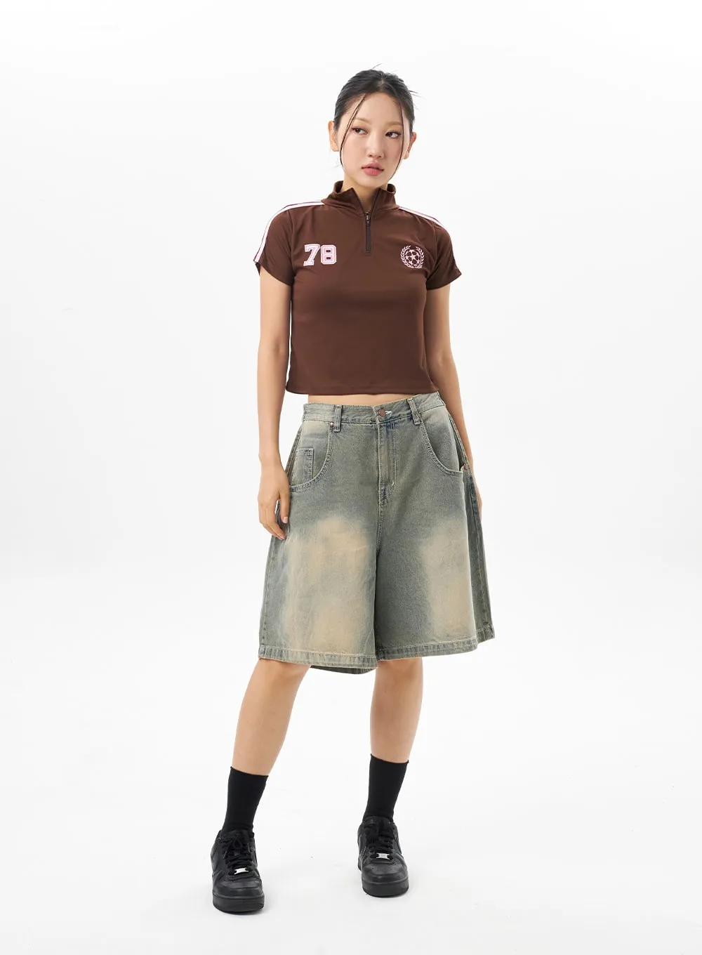 Half Zip-Up Tee CU316