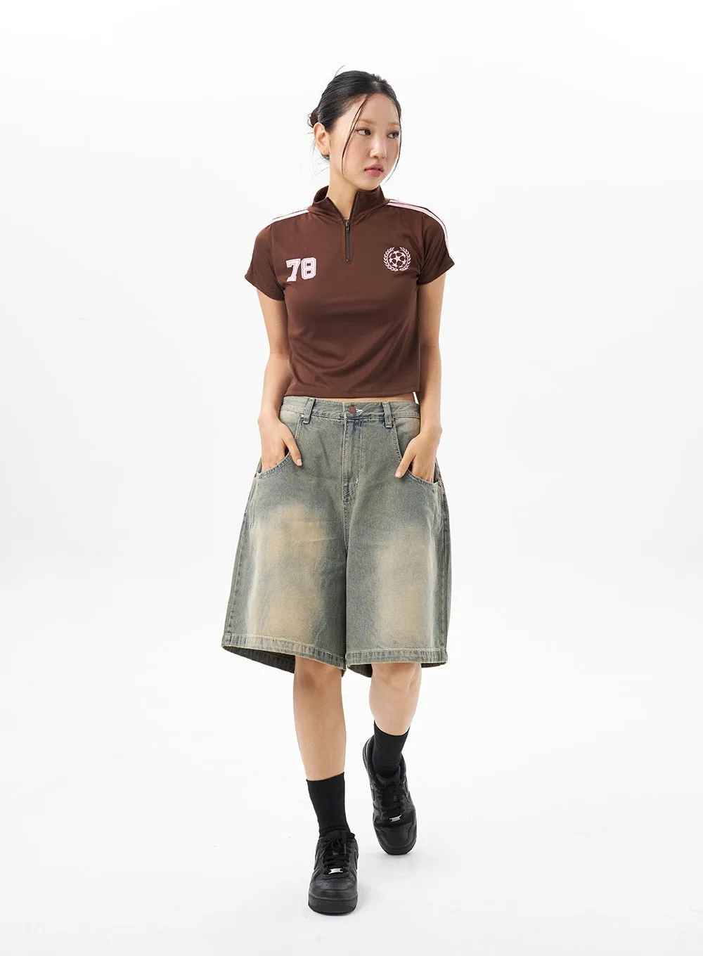 Half Zip-Up Tee CU316