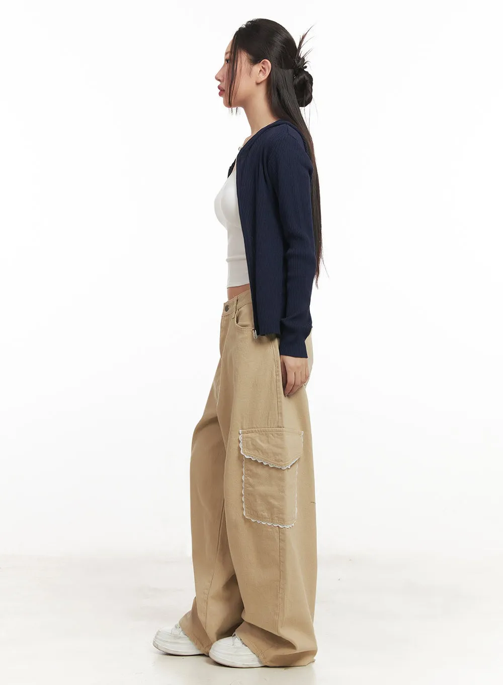 Hooded Zip-Up Cardigan IM524