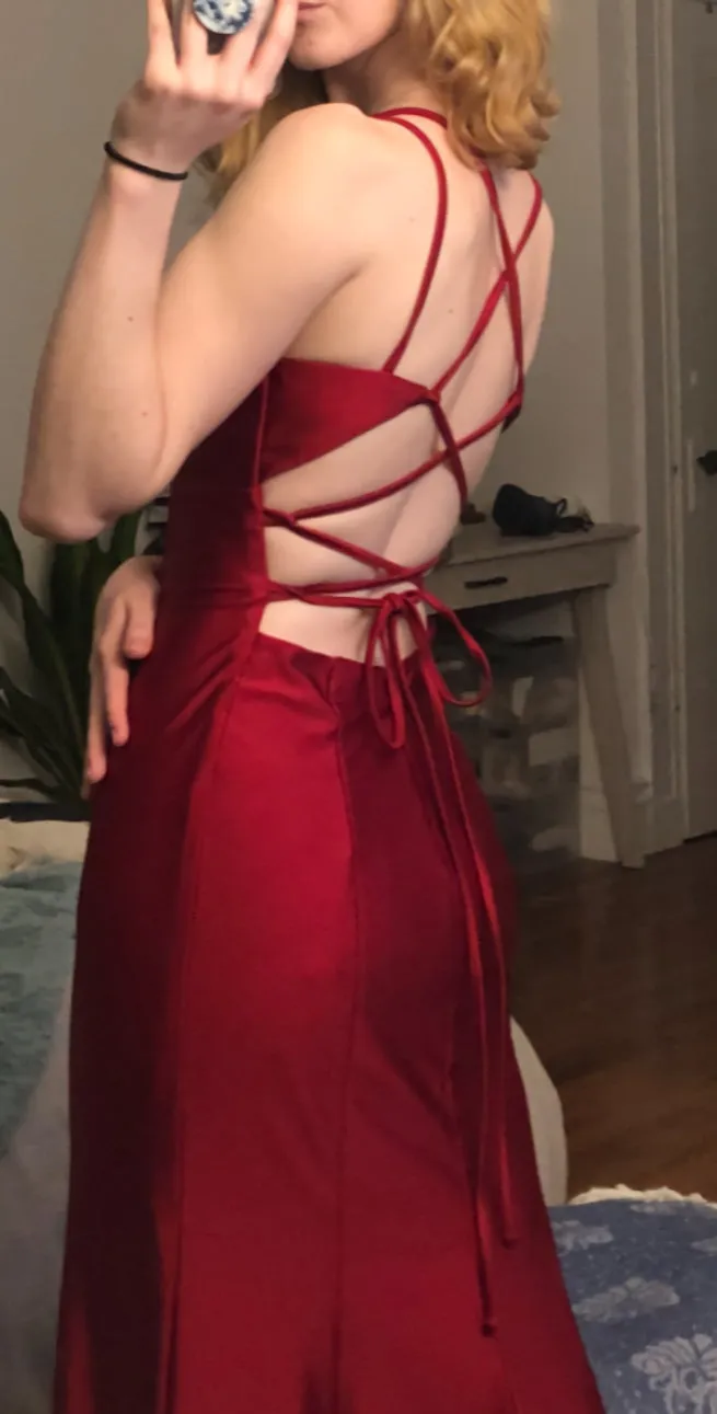 kamahe Spaghetti Straps Mermaid Long Prom Dress, Unique Formal Dresses