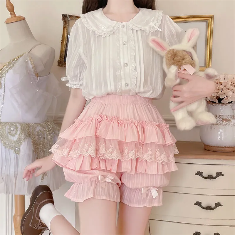 Lace doll ruffled bloomers