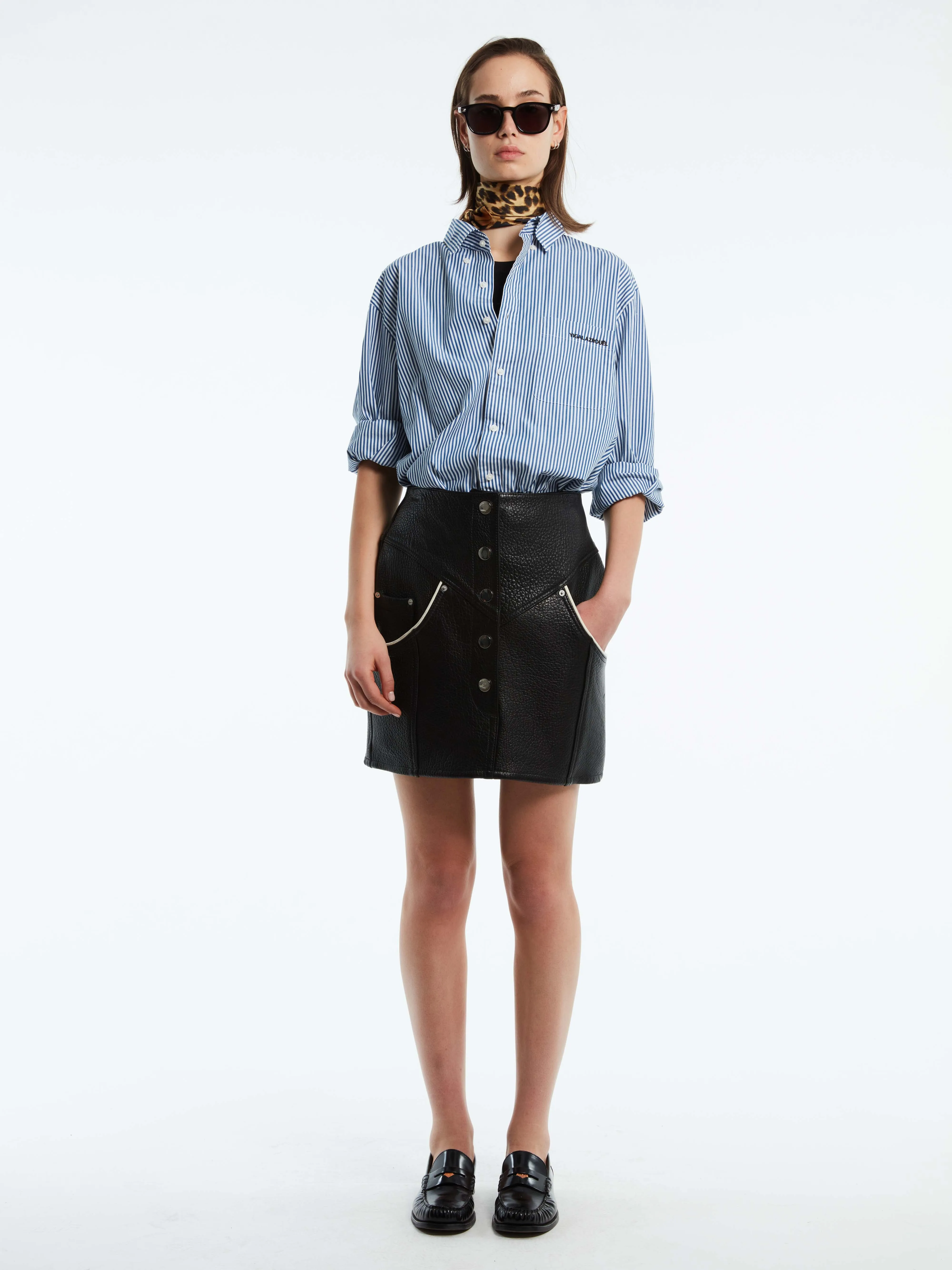 LEATHER MINI SKIRT