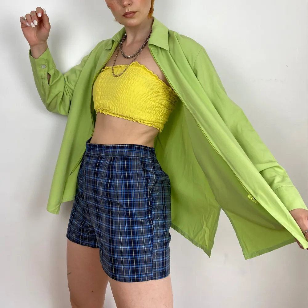 Lime Zip Up Top - MEDIUM