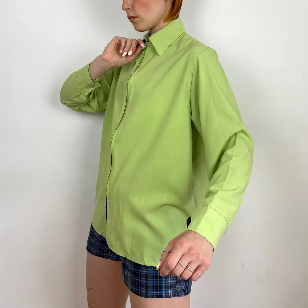 Lime Zip Up Top - MEDIUM
