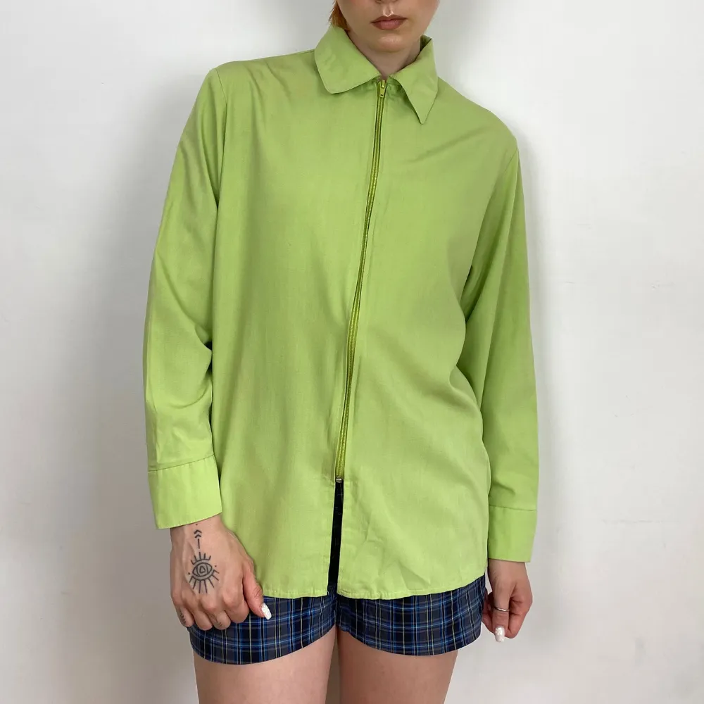 Lime Zip Up Top - MEDIUM