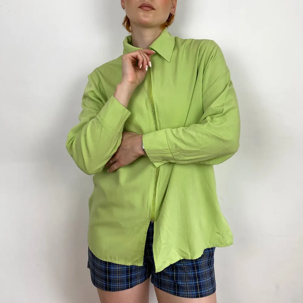 Lime Zip Up Top - MEDIUM
