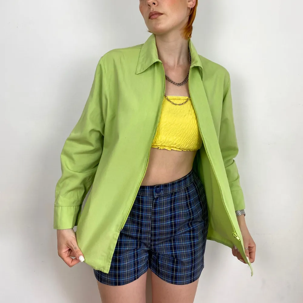 Lime Zip Up Top - MEDIUM