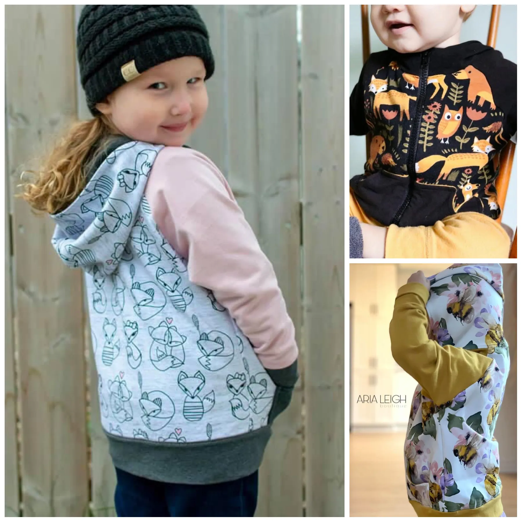 Little Kids  Zip Up Raglan