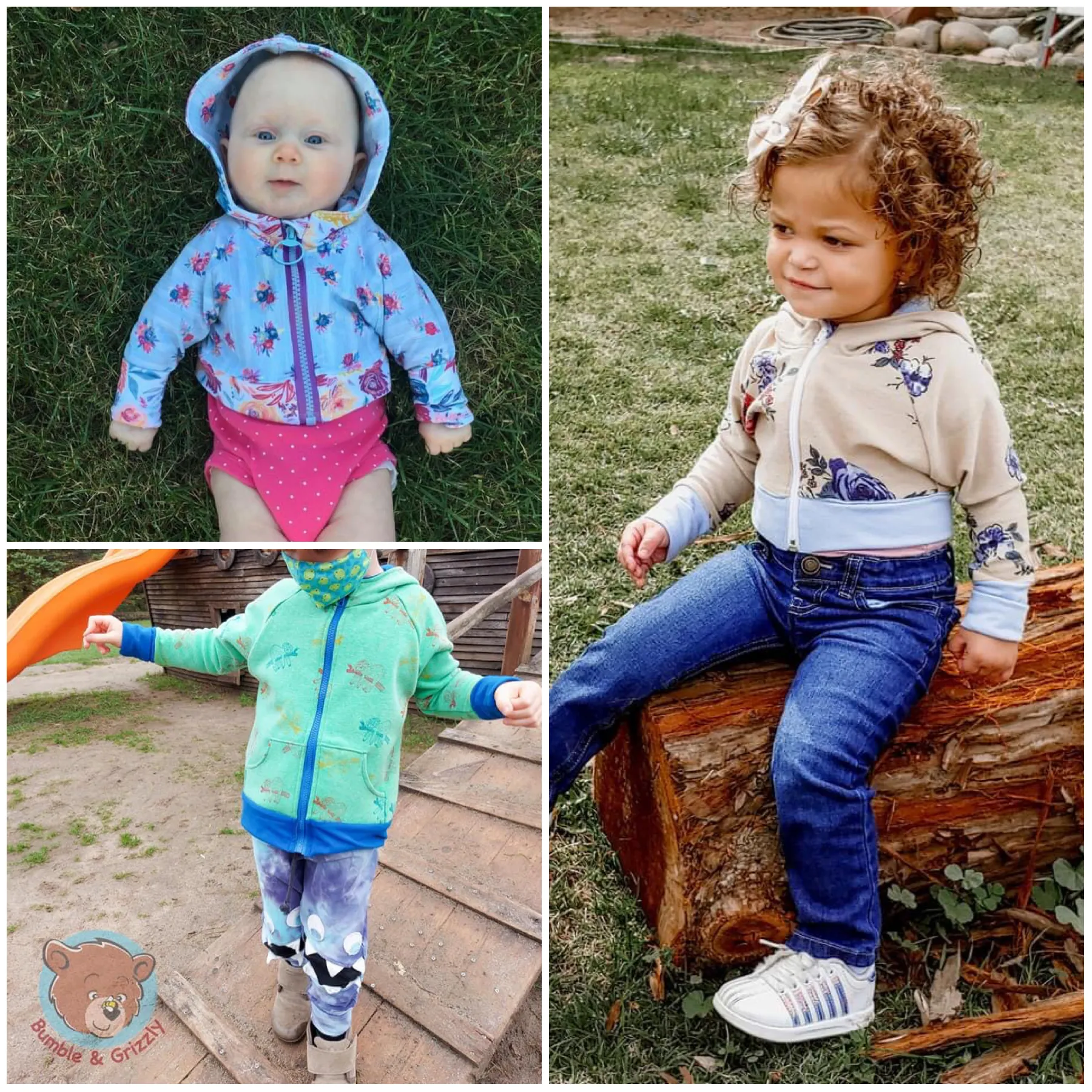 Little Kids  Zip Up Raglan