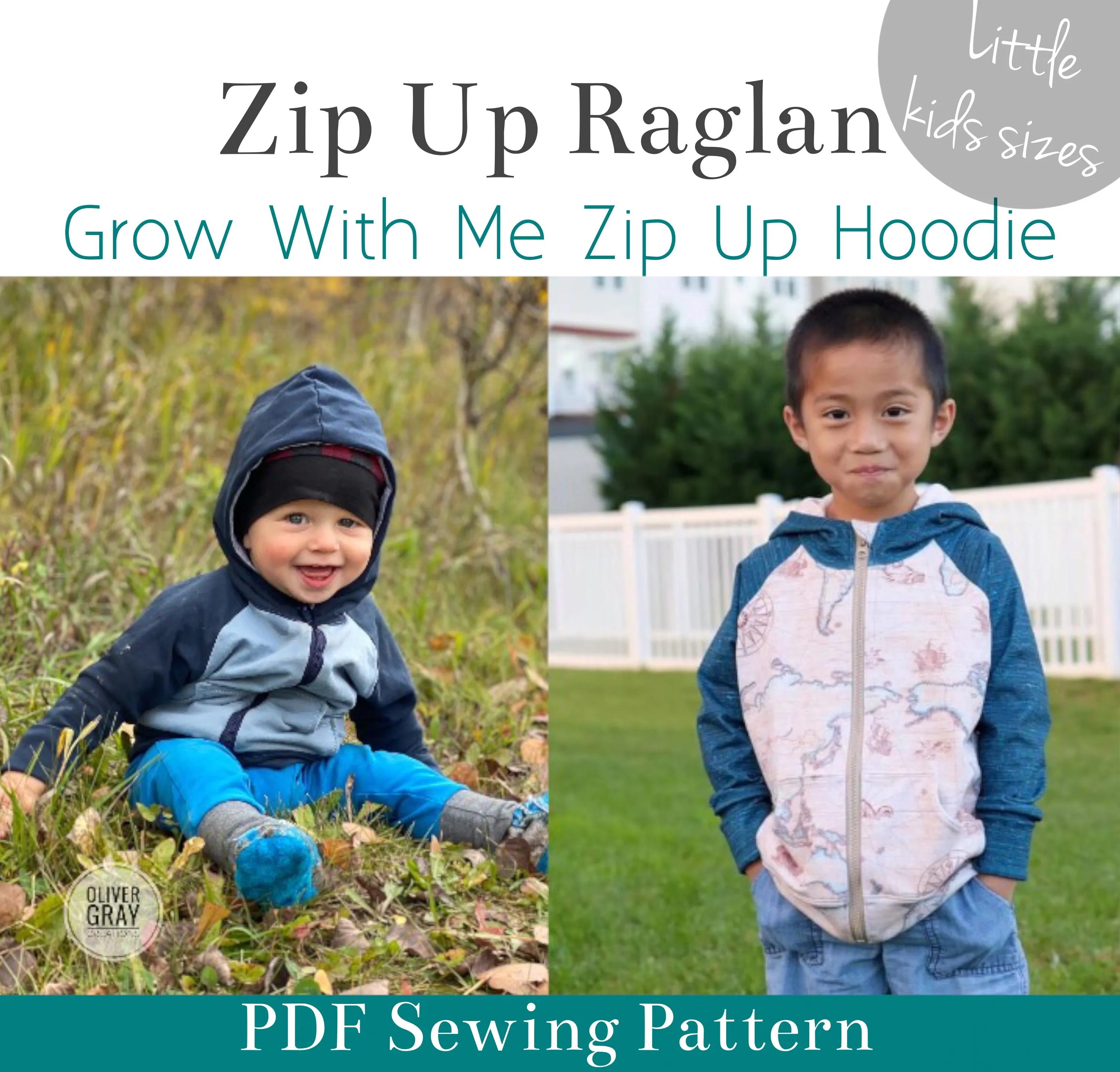 Little Kids  Zip Up Raglan