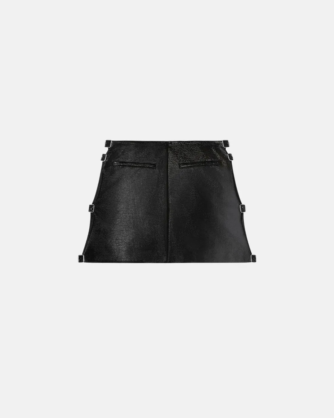 Mini Skirt Multi Sangle Vinyl Black