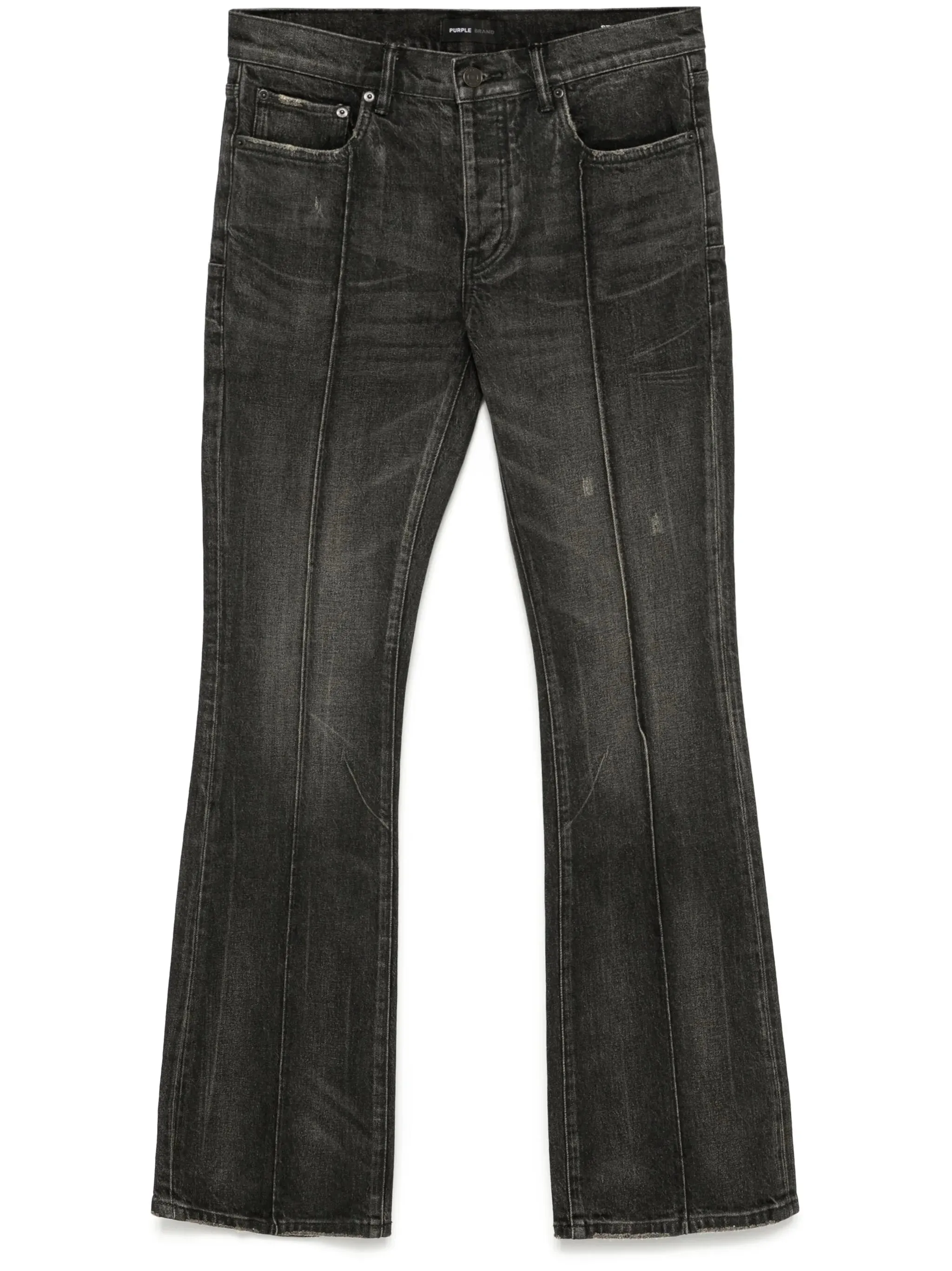 P004 Pintuck Flare Coated Jean