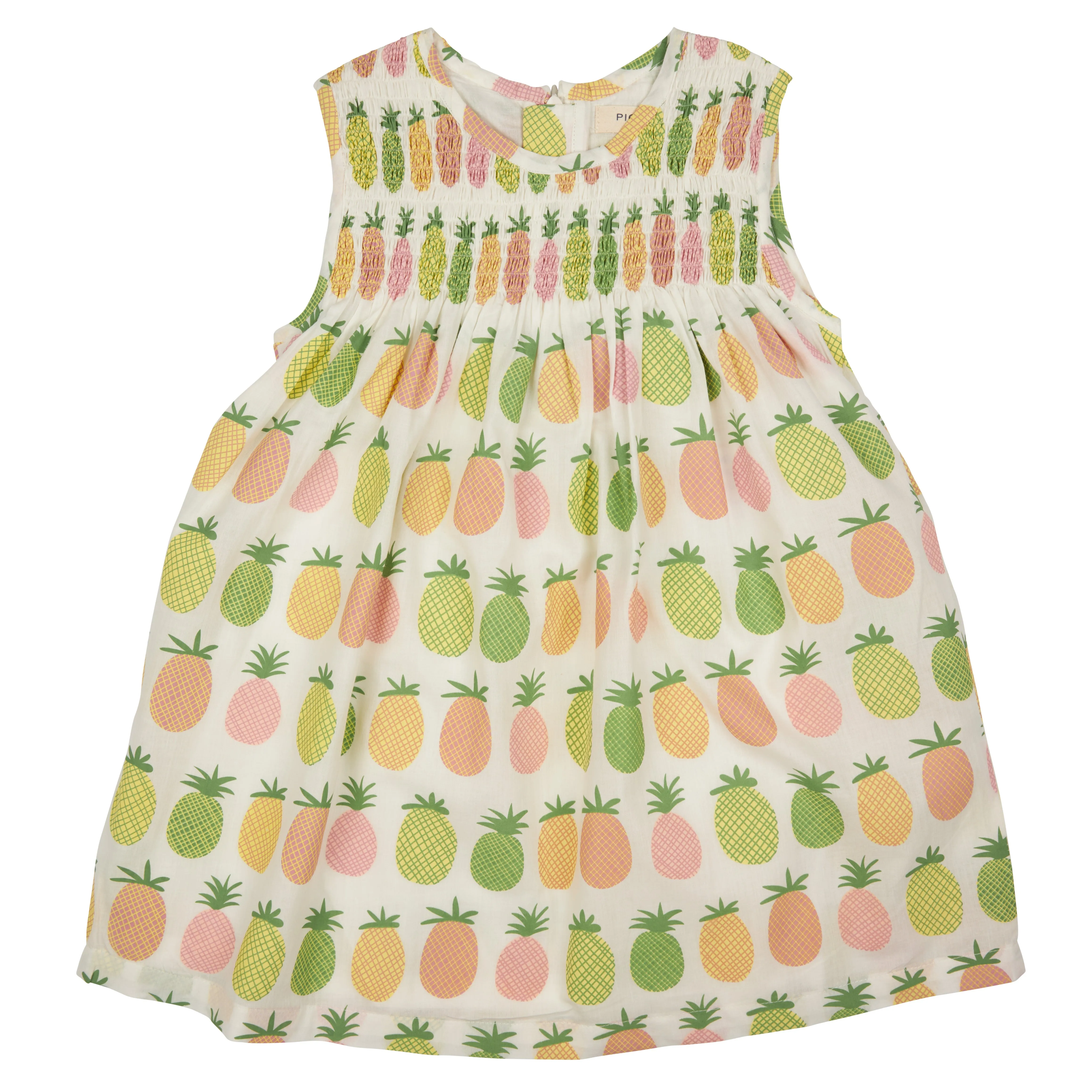 Pigeon Organics Sleeveless smock dress, pineapples