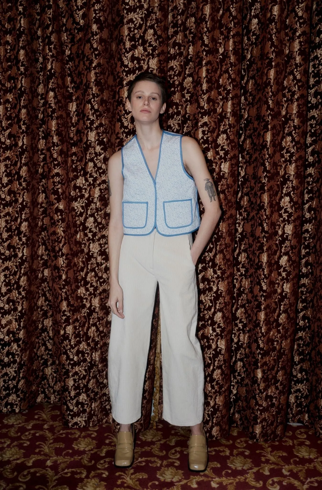 Rose Vest - Blue