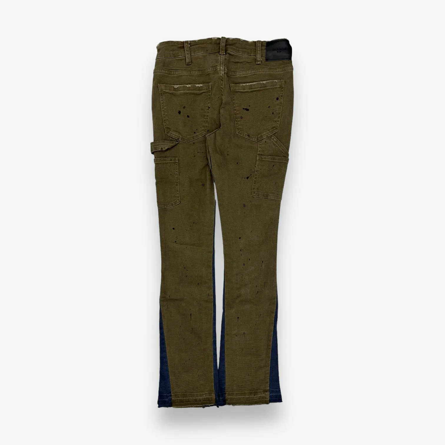 Valabasas Flared Denim Alpha Olive Blue